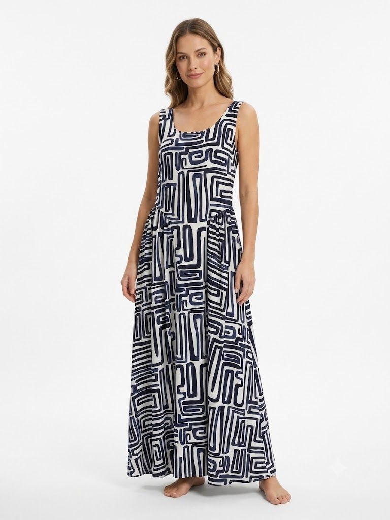 Graphic Maze Dress